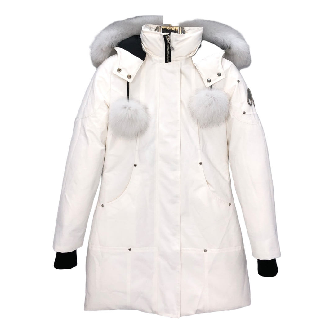 Moose Knuckles Stirling Parka – White Fur Trim | Canadian Down