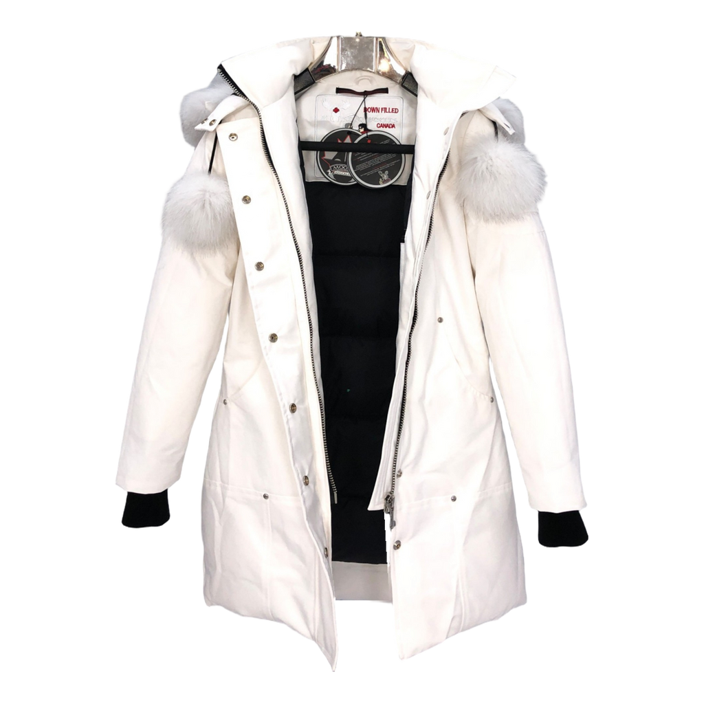 Moose Knuckles Stirling Parka – White Fur Trim | Canadian Down