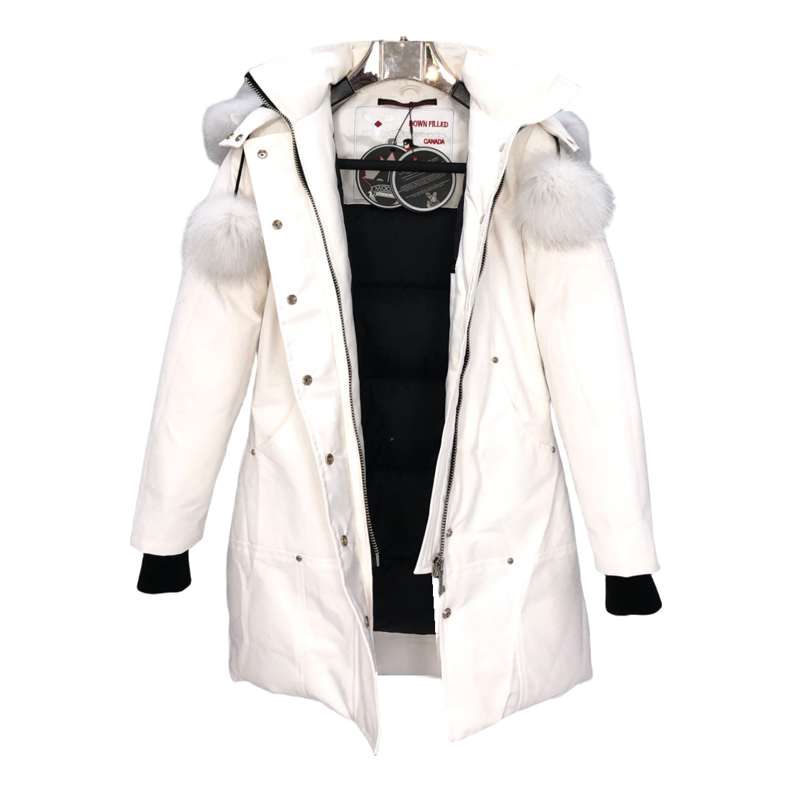 Moose Knuckles Stirling Parka – White Fur Trim | Canadian Down