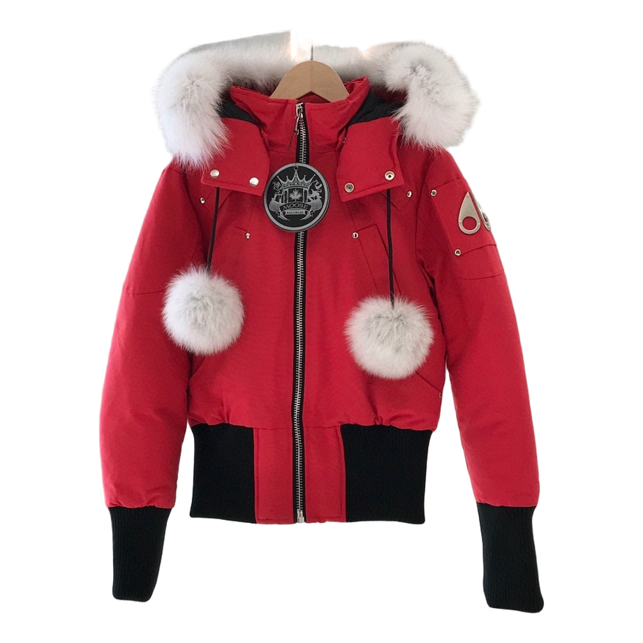 Moose Knuckles Debbie Fur-Trim Bomber Jacket | Coyote Fur Collar