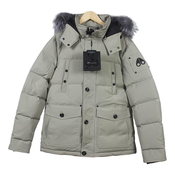 Moose Knuckles Four-Pocket Fur-Trim Quilted Jacket | Canadian Down