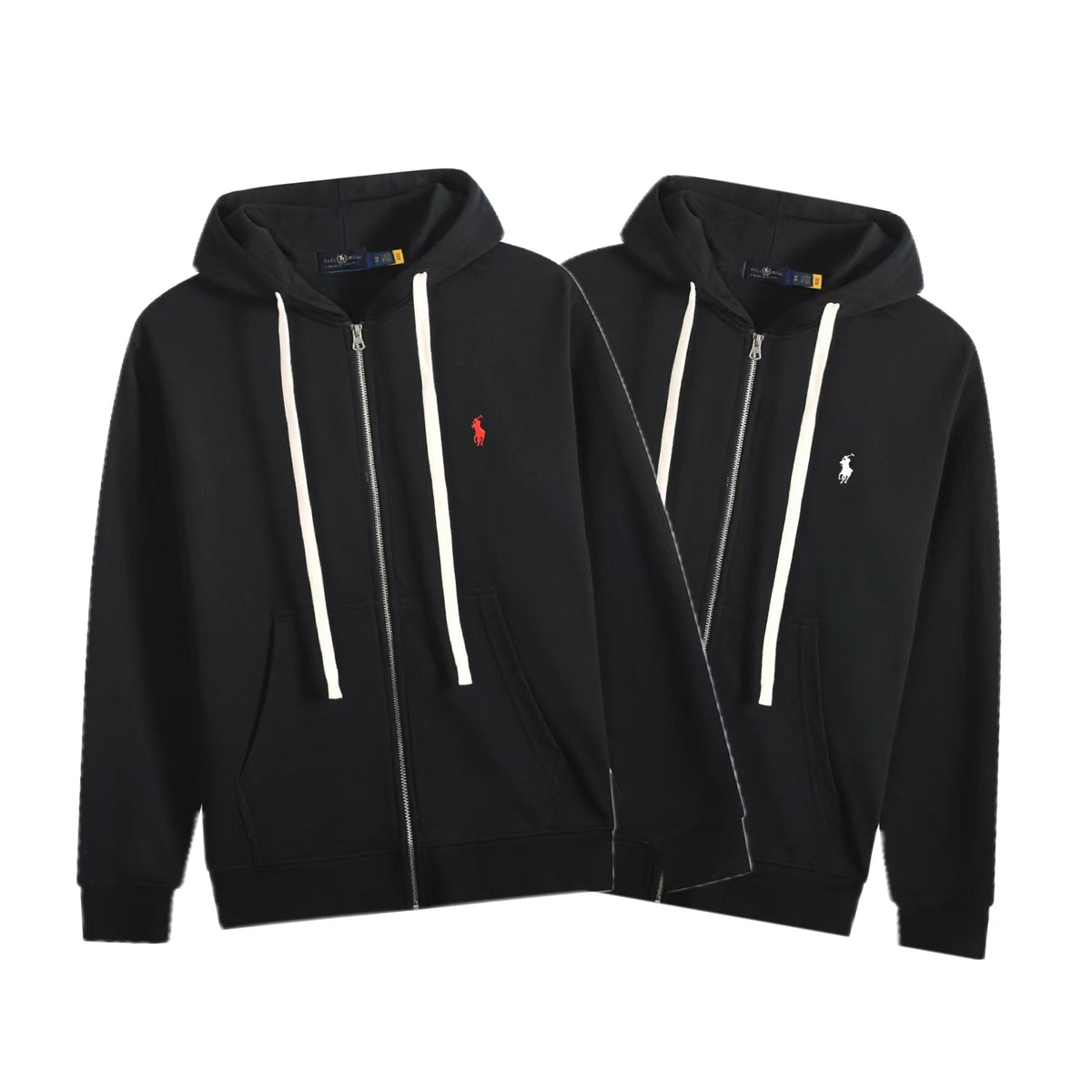 Polo Ralph Lauren Hoodie Black with White Lace