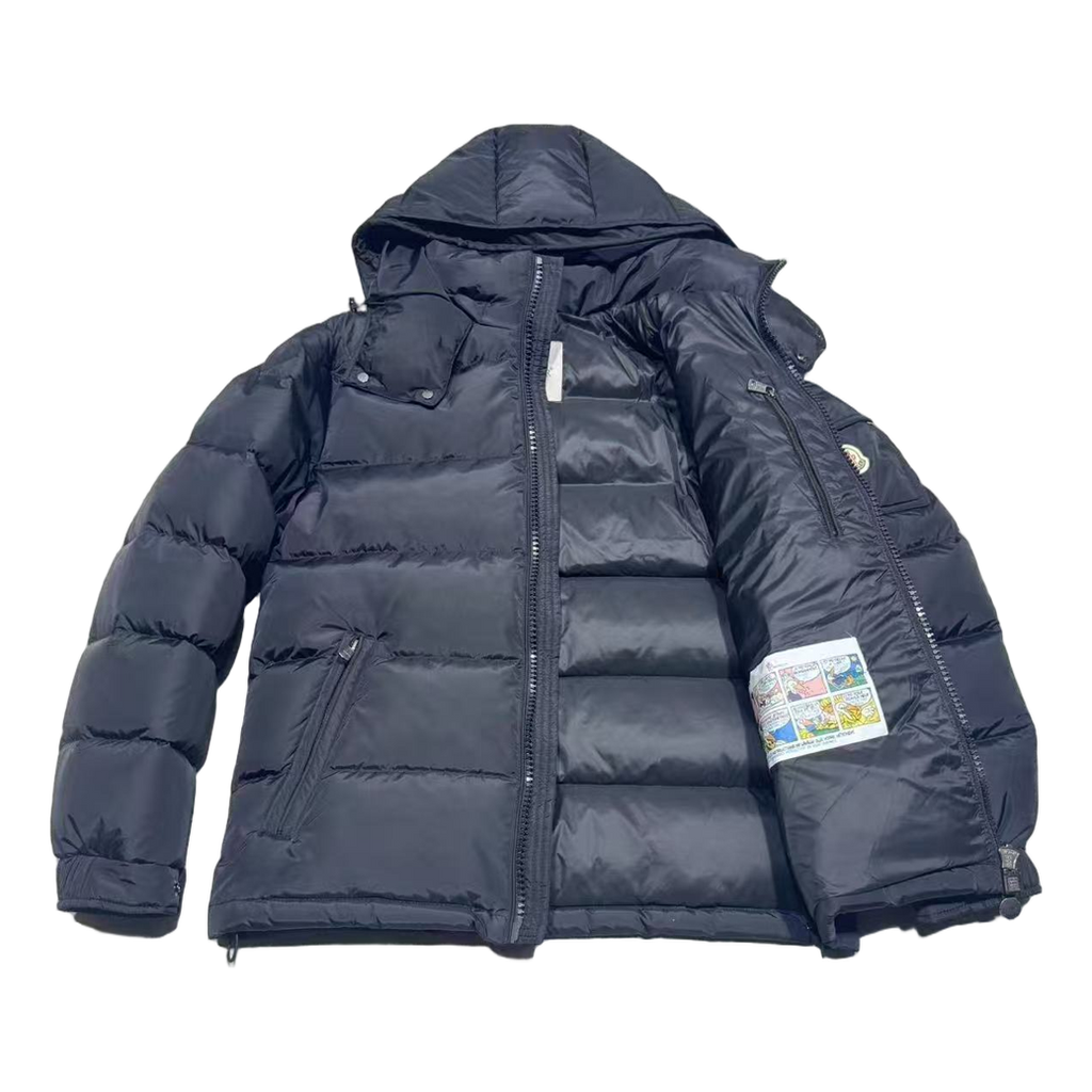 Moncler Sleeve-Pocket Hooded Puffer Jacket – Navy | Premium Down