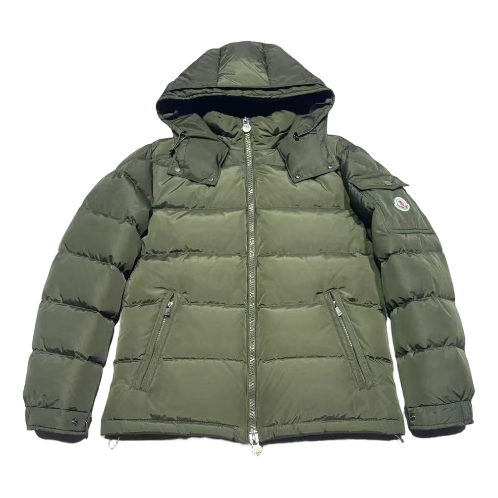 Moncler Maya Matte Hooded Puffer Jacket – Olive Green | Premium Down