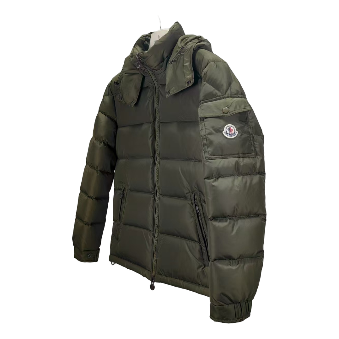 Moncler Maya Matte Hooded Puffer Jacket – Olive Green | Premium Down