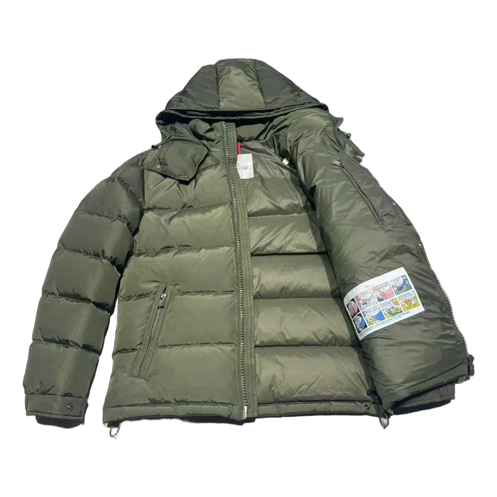 Moncler Maya Matte Hooded Puffer Jacket – Olive Green | Premium Down