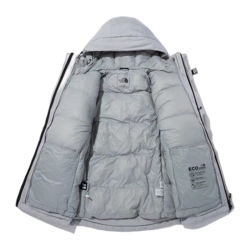 The North Face Himalayan Down Parka – Grey & White | 700-Fill
