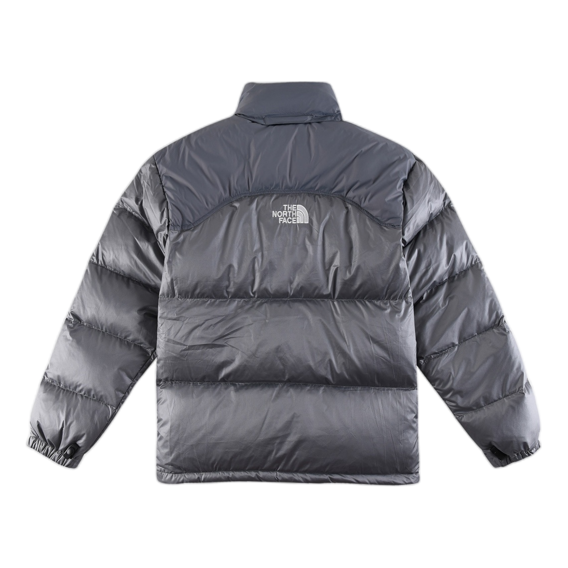 The North Face Contrast-Panel Stand-Collar Puffer Jacket – Bold Two-Tone Design