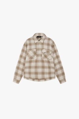 Represent Waffle Flannel Shirt 'Mid Brown'