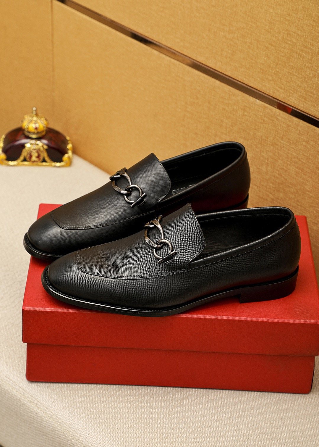 Ferragamo Black Bit Loafers - Leather Lining
