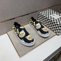 Vans Men's Teddy Bear Print Slip-On Shoes - Black, Yellow & White