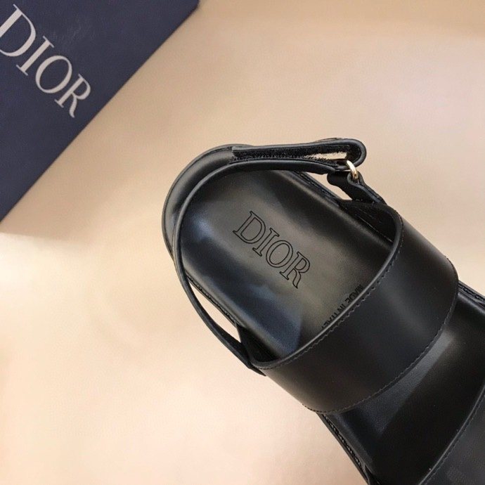Dior Men's Black Two-Strap Slingback Sandals