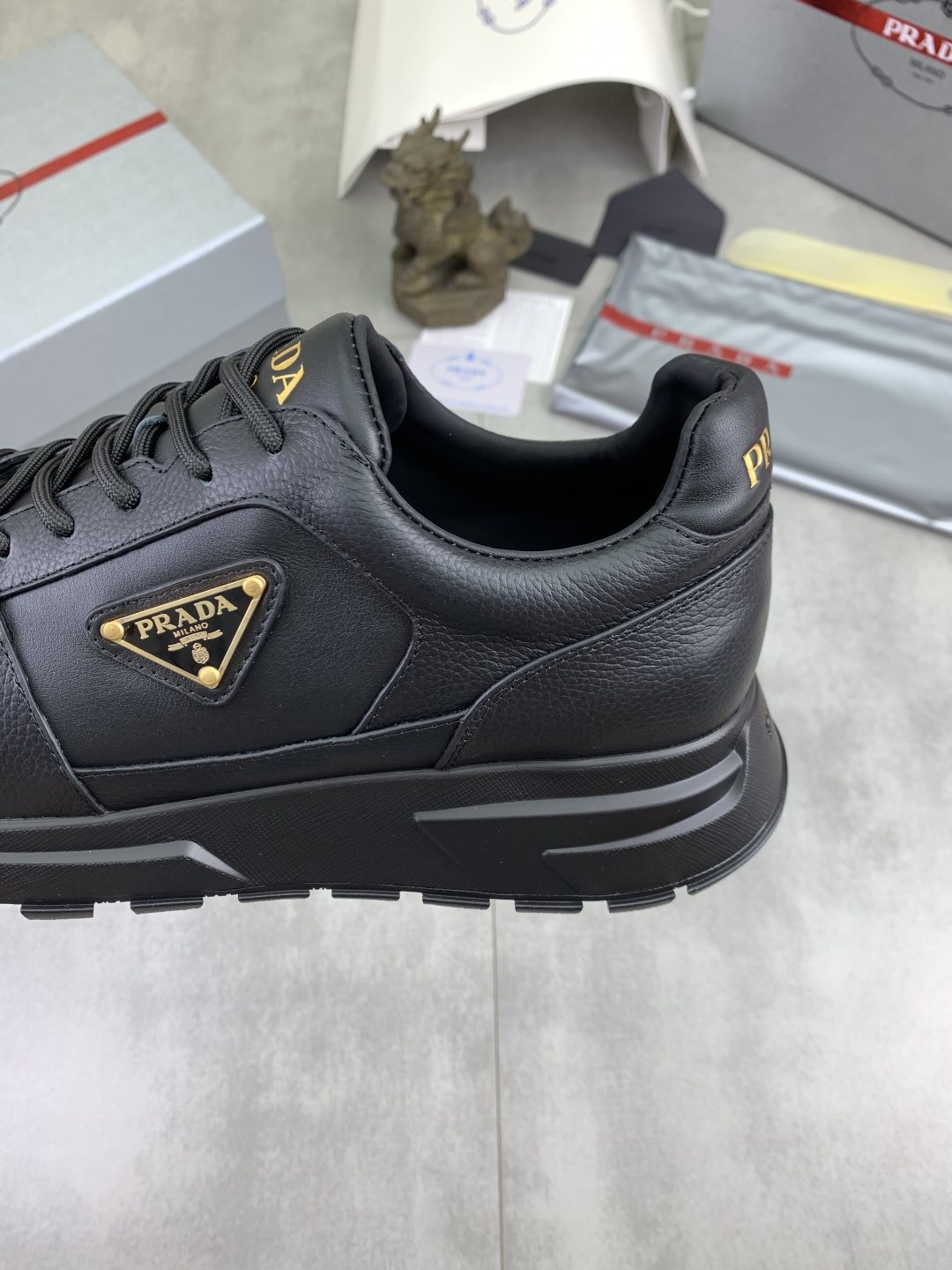 Prada Black Lug Sole Sneakers