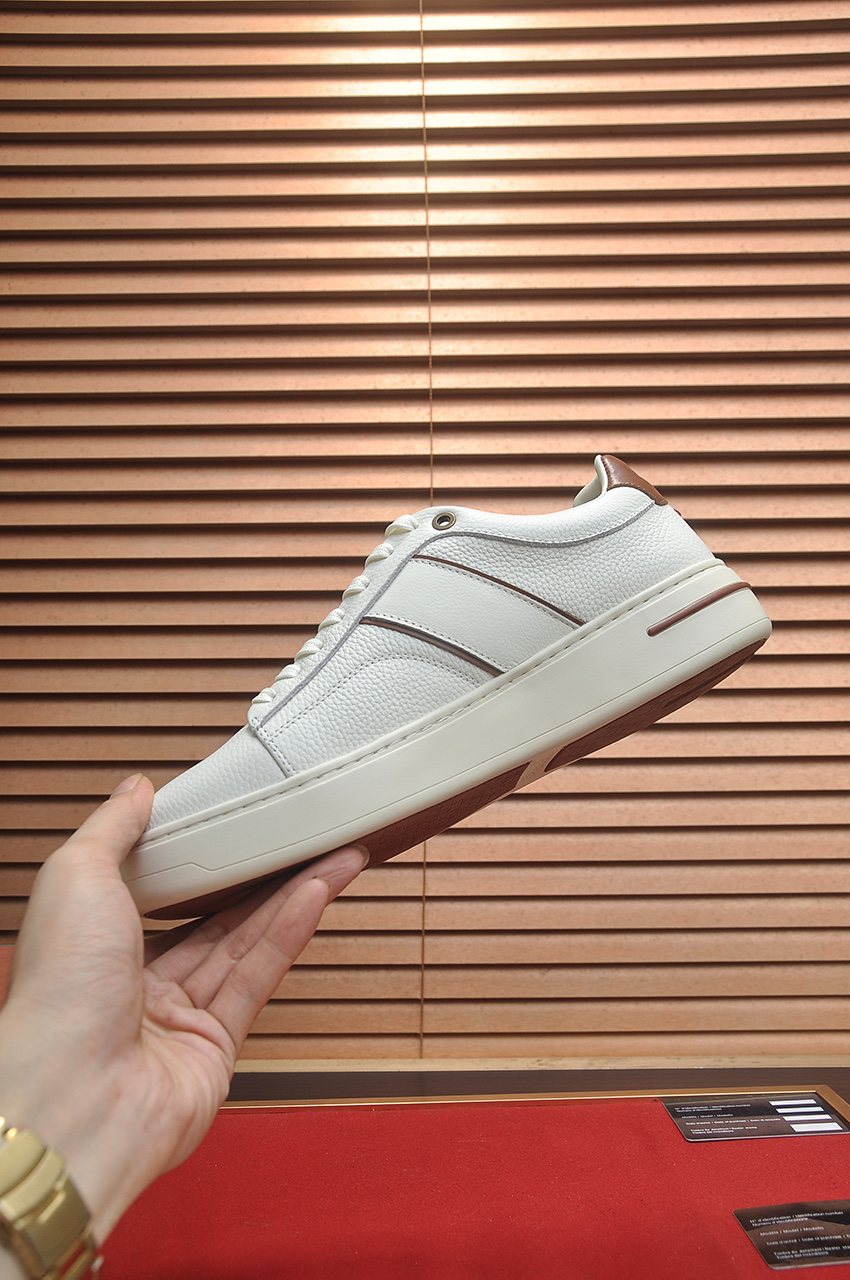 Loro Piana Textured Low-Top Sneakers