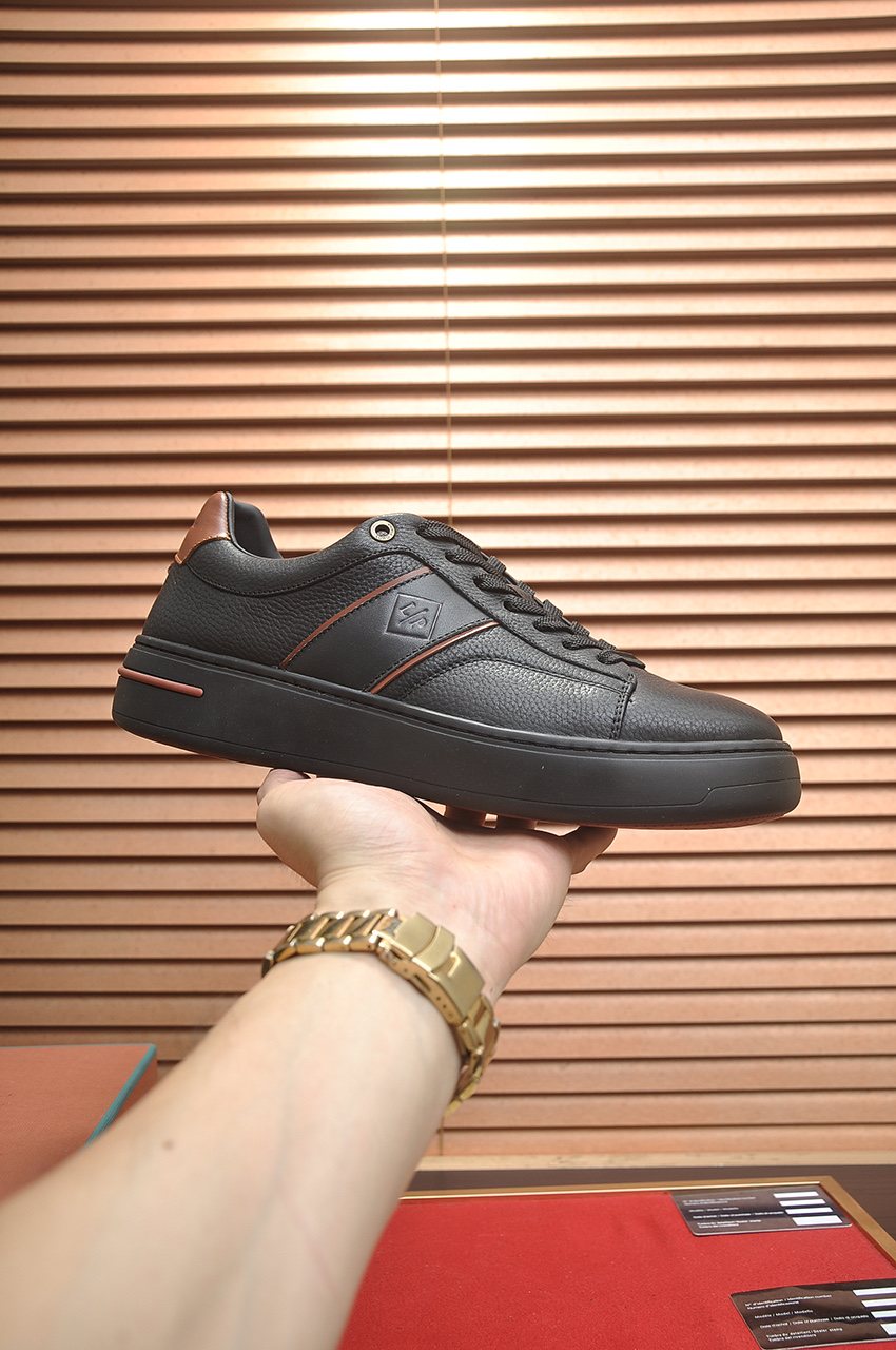 Loro Piana Textured Low-Top Sneakers