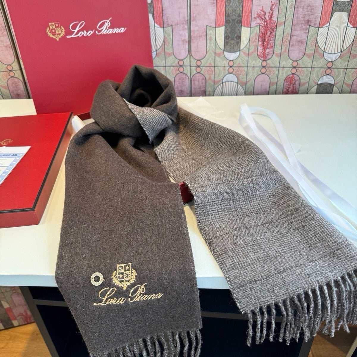 Loro Piana Reversible Fringed Scarf