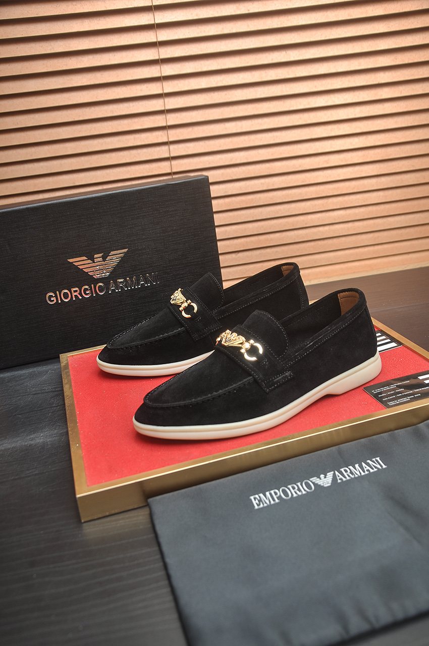 Armani Men's Horsebit Slip-On Loafers