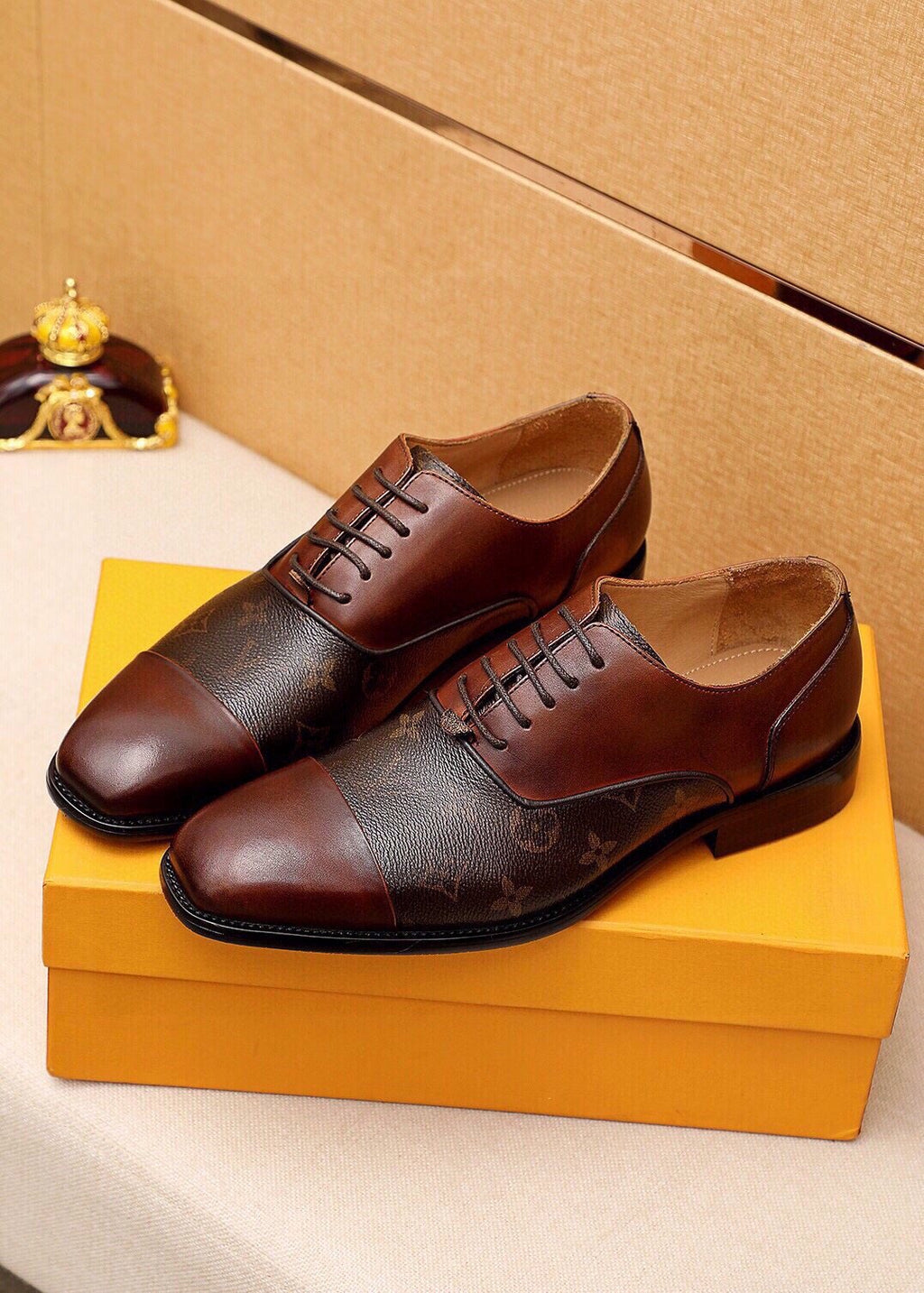 Louis Vuitton Men's Monogram Lace-Up Dress Shoes