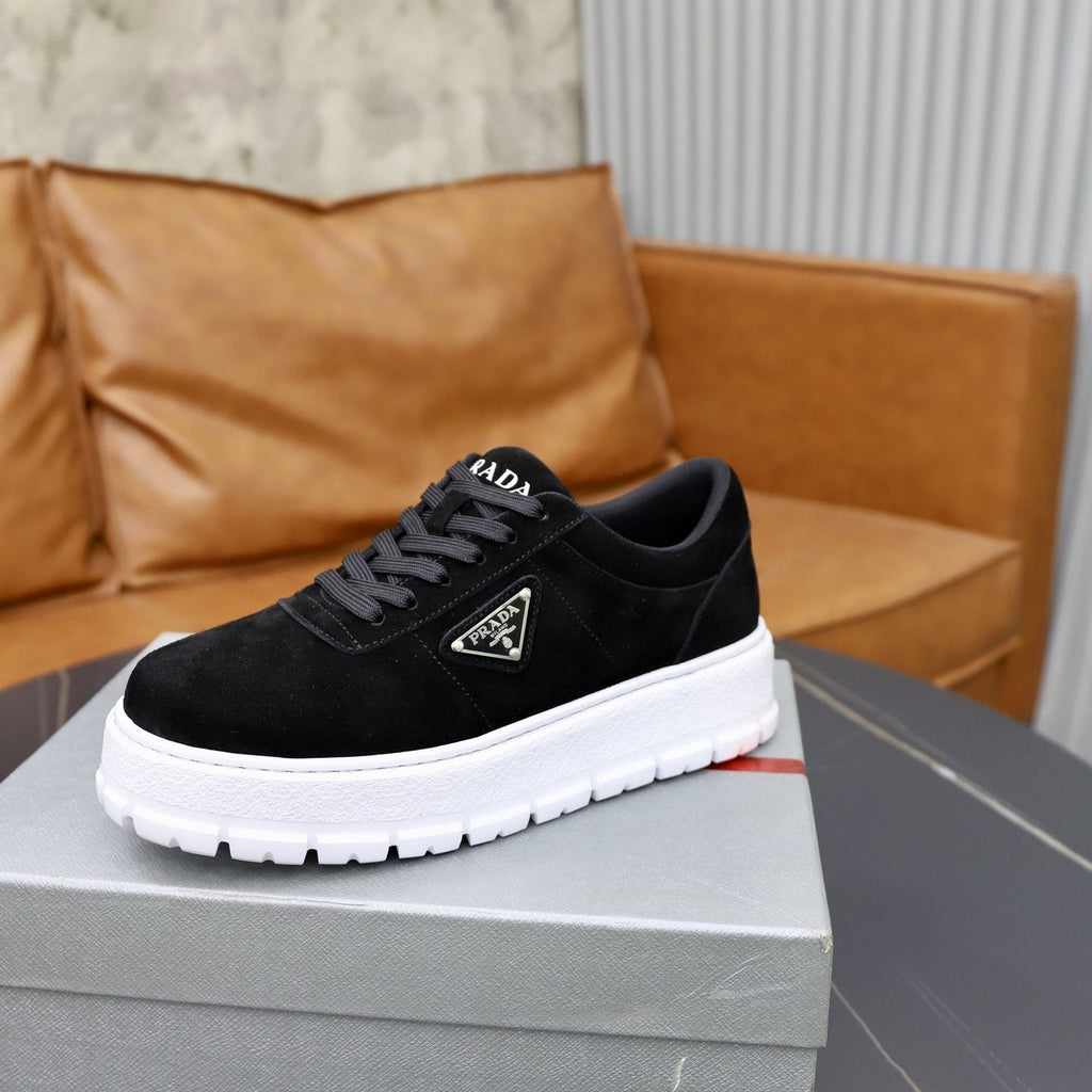 Prada Paneled Chunky-Sole Sneakers