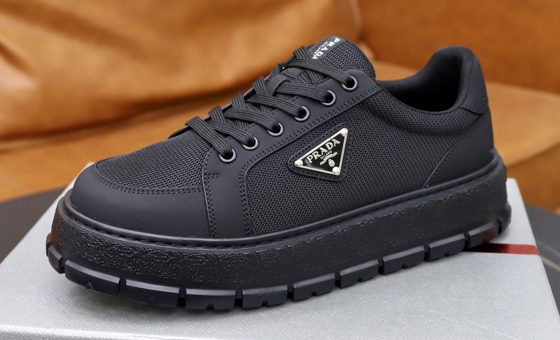Prada Paneled Chunky-Sole Sneakers