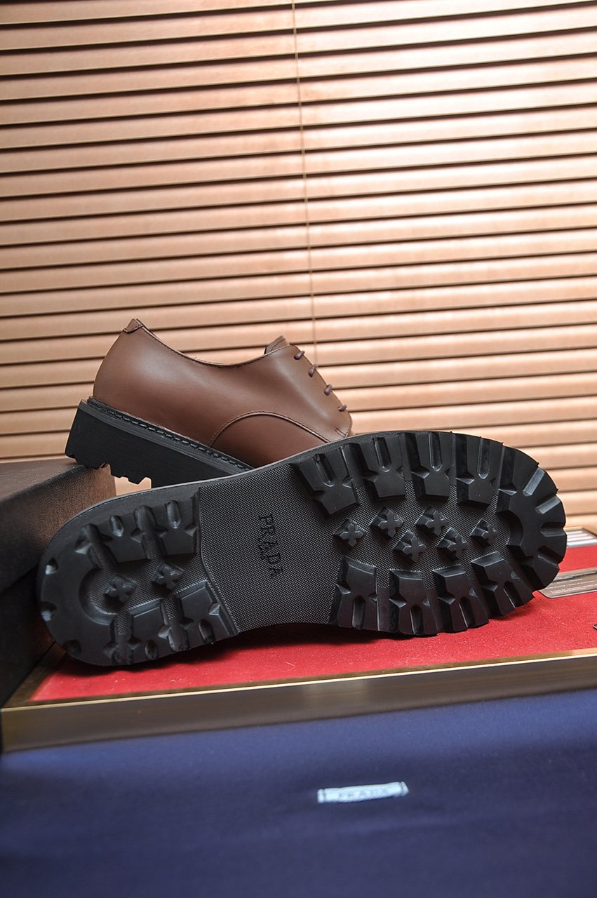 Prada Lug-Sole Lace-Up Derby Shoes
