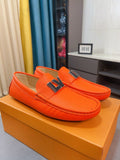 Louis Vuitton Pebbled Metal-Accent Driving Loafers