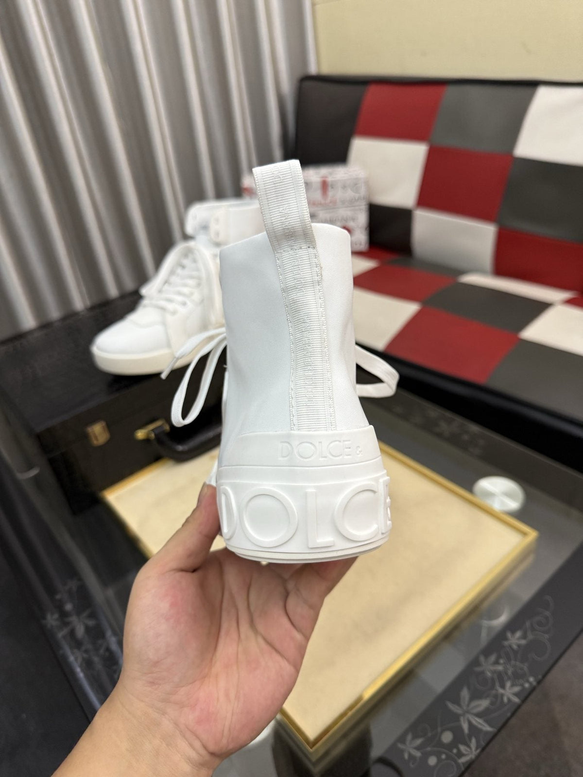 Dolce & Gabbana Paneled High-Top Sneakers