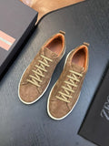 Zegna Brown Lace-Up Sneakers
