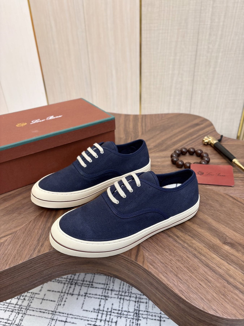 Loro Piana Low-Top Canvas Sneakers