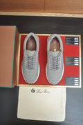 Loro Piana Textured Lace-Up Sneakers