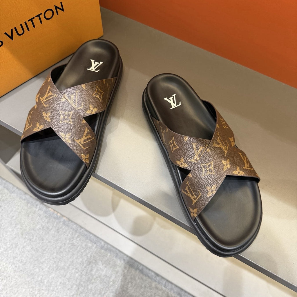 Louis Vuitton Crossover Slide Sandals - Open-Toe, Slip-On Construction