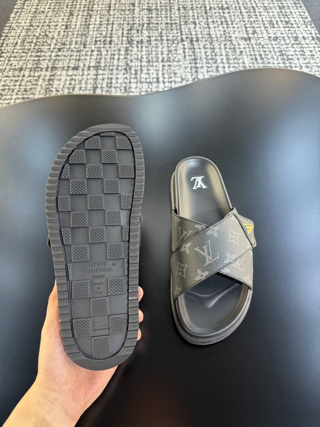 Louis Vuitton Monogram Cross-Strap Slide Sandals - Crossover Strap Design