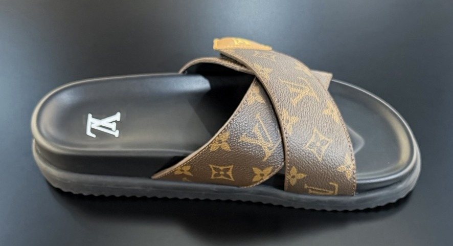 Louis Vuitton Monogram Cross-Strap Slide Sandals - Crossover Strap Design
