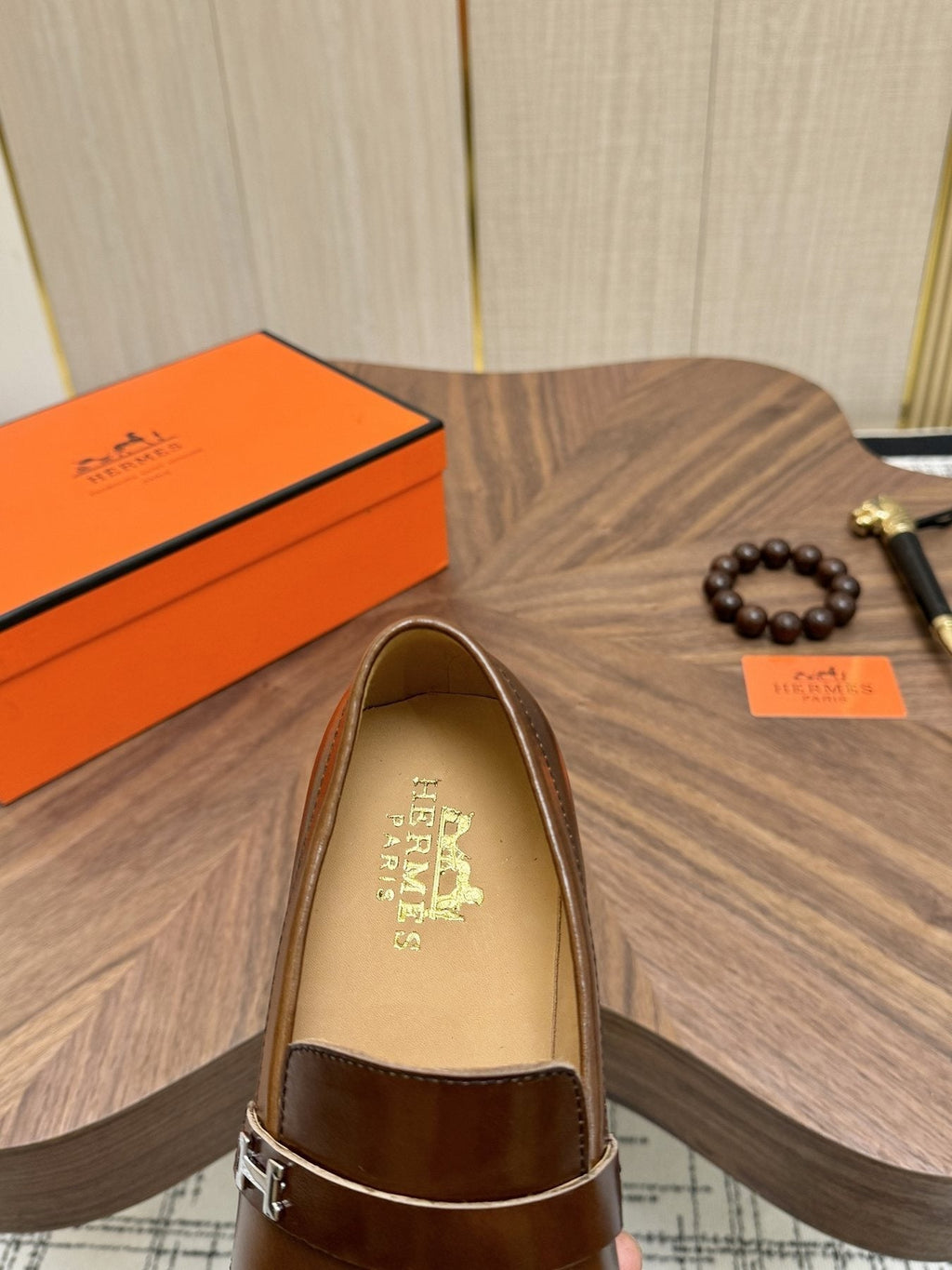 Hermès Metal H-Hardware Loafers