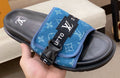 Louis Vuitton Men's Monogram Buckle Slide Sandals
