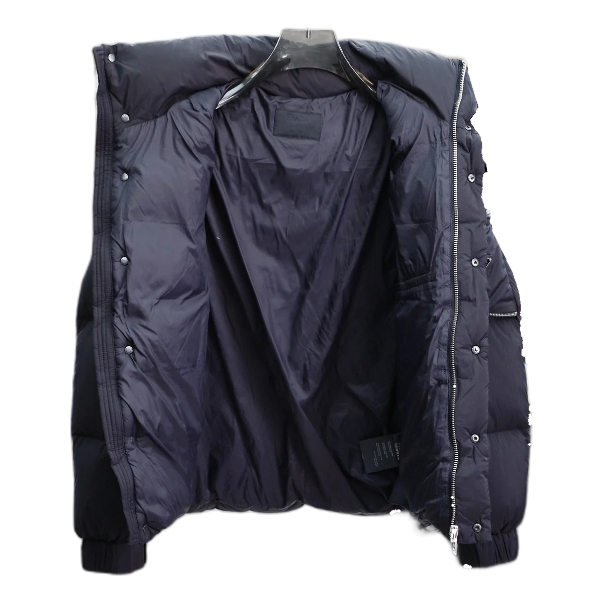 Prada Hooded Puffer Jacket – Signature Sleeve Pouch