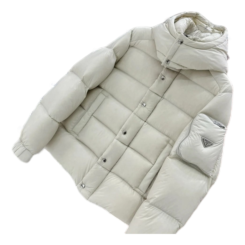 Prada Hooded Puffer Jacket – Sleeve Pouch | Italian Luxury Edition