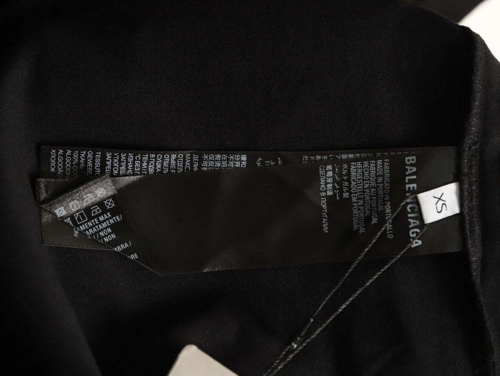Balenciaga Look Away Portrait Graphic T-Shirt - Black