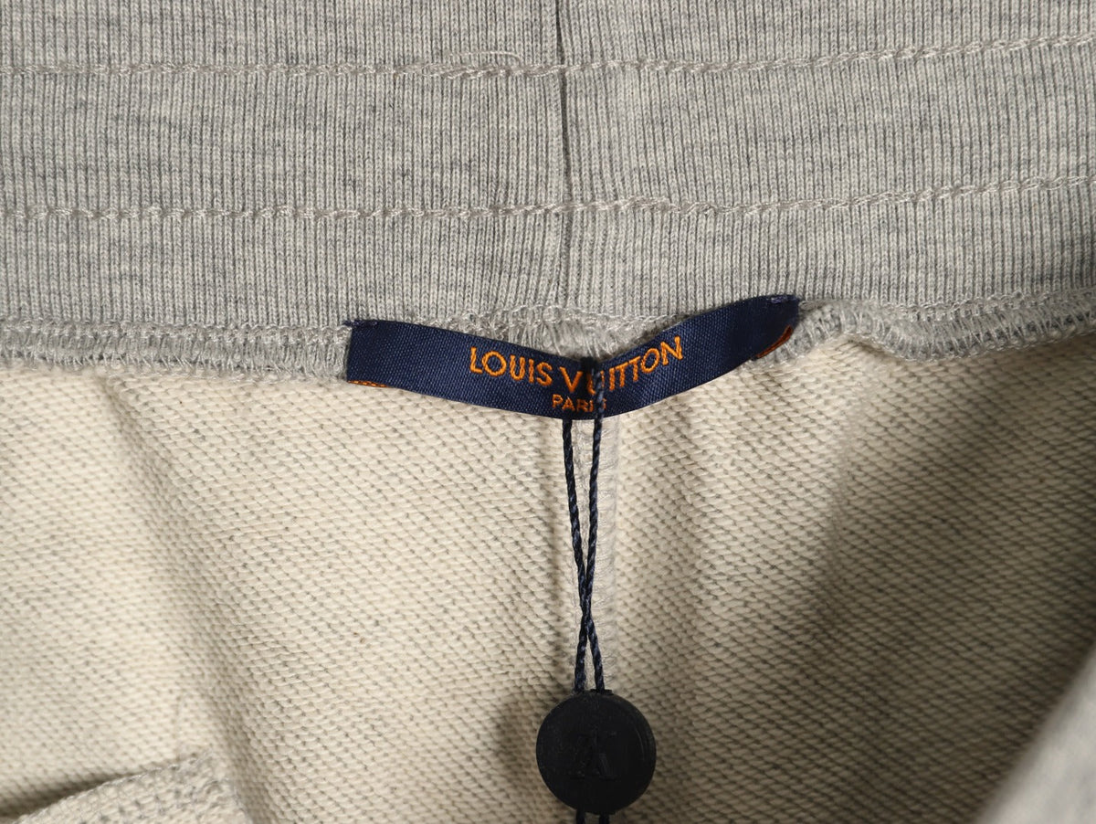 Louis Vuitton Sketch-Style Monogram Drawstring Trousers - Light Gray