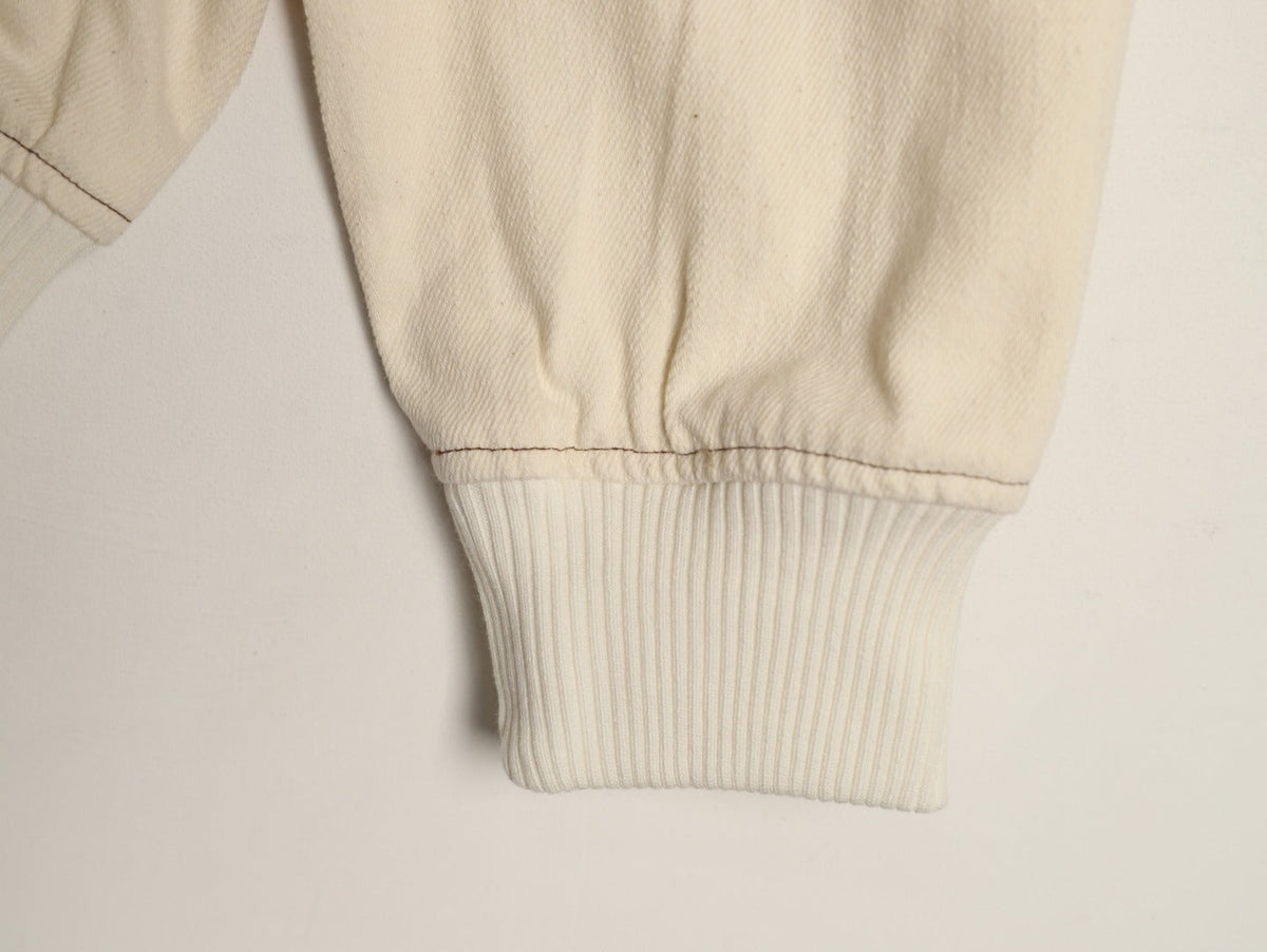 Dior 47 Lettering Collared Zip Varsity Jacket - Cream